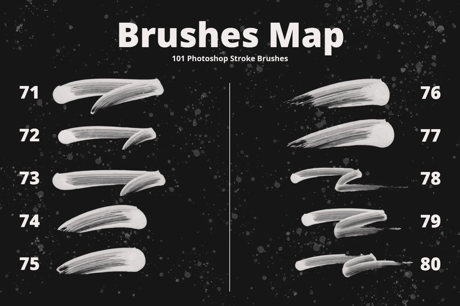 2007 101款毛笔画笔飞白PS笔刷101 Photoshop Paint Stroke Brushes