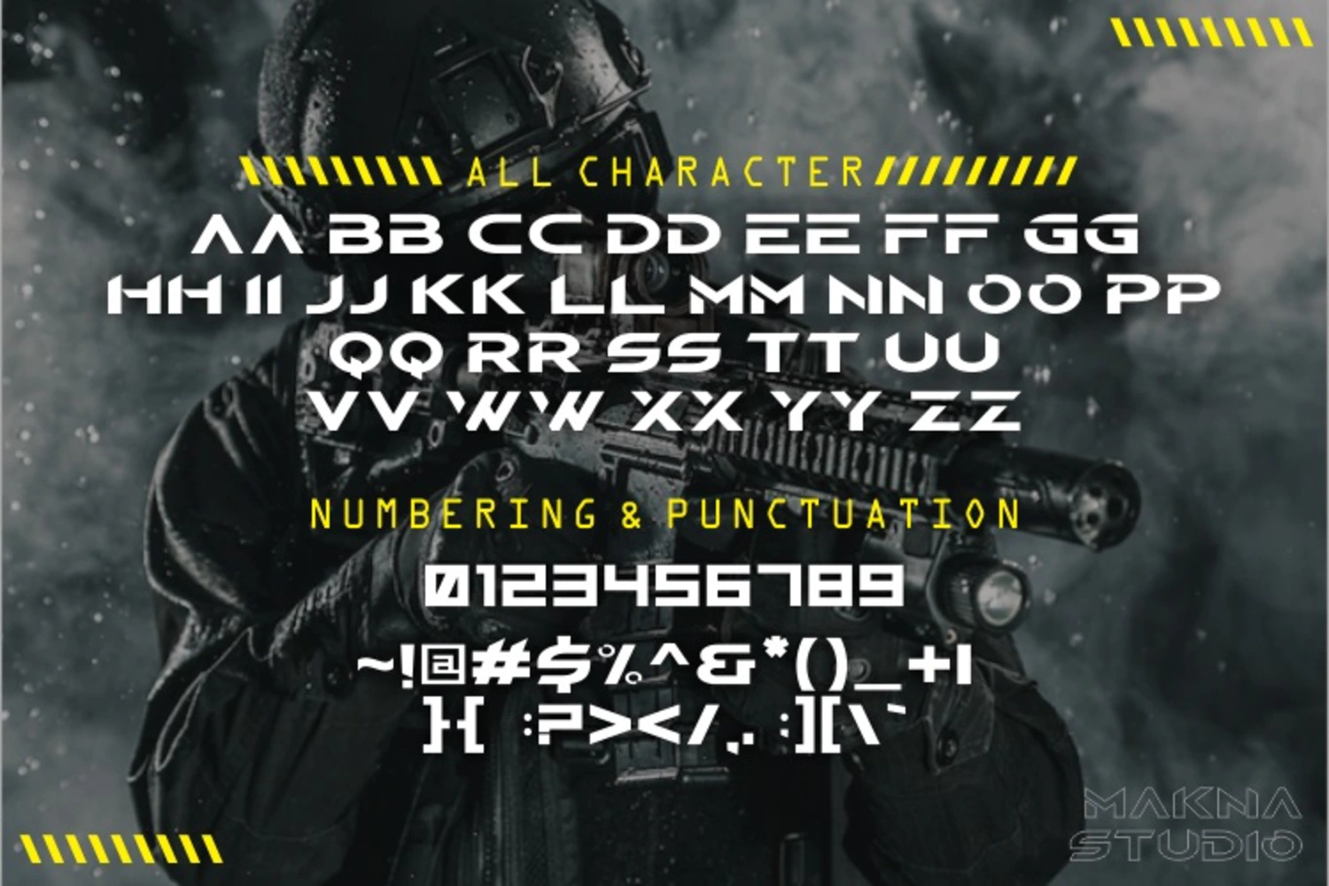 2024 现代战争力量机甲英文字体