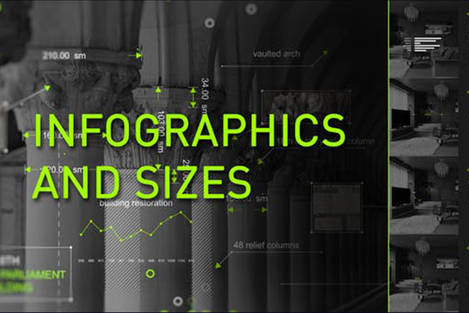2040 信息图表和尺寸标注动画演示AE模板Infographics and sizes
