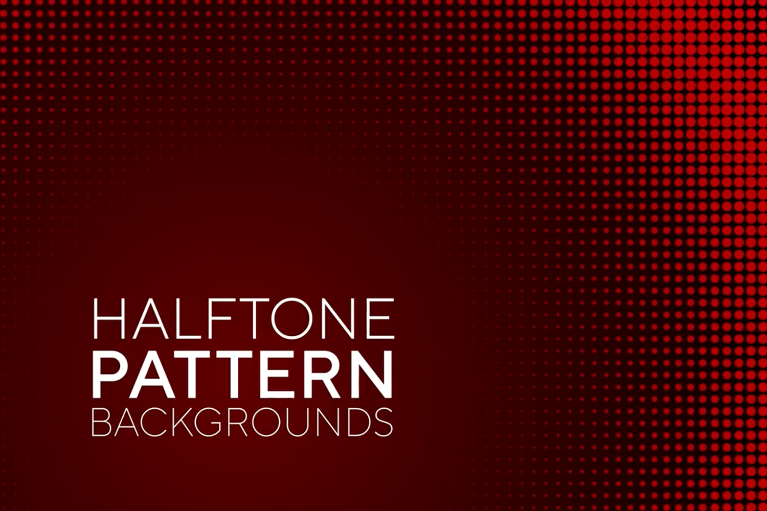 2046 半调波点放射背景动画AE模板 Halftone Pattern Backgrounds