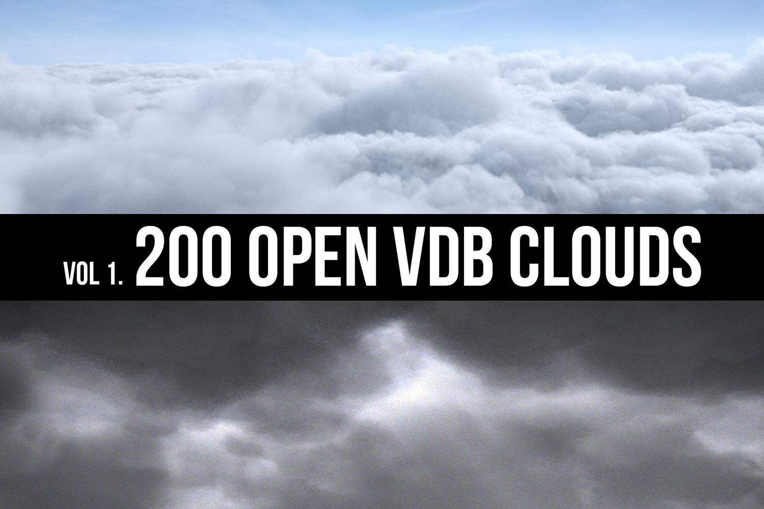 2052 200款云朵VDB模块3D贴图素材包 Gumroad – Vol 1. 200 Modular openVDB Clouds