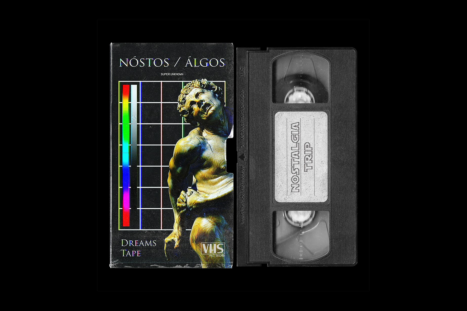 2175 复古磁带和封面PS样机模型VHS Tape and Cover Mockup – Photoshop