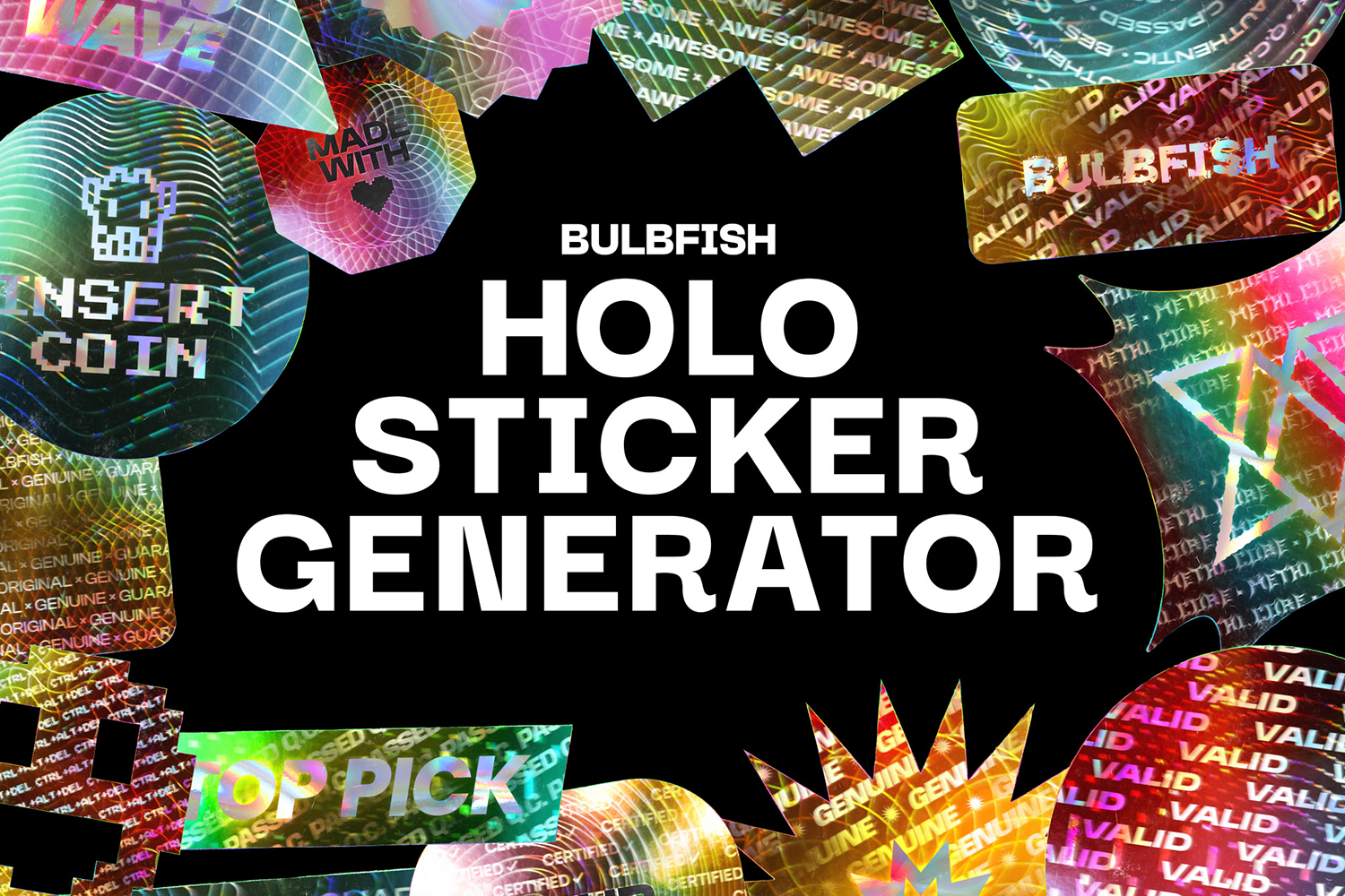 2180 全息贴纸不干胶镭射渐变PS样机 HOLO STICKER GENERATOR