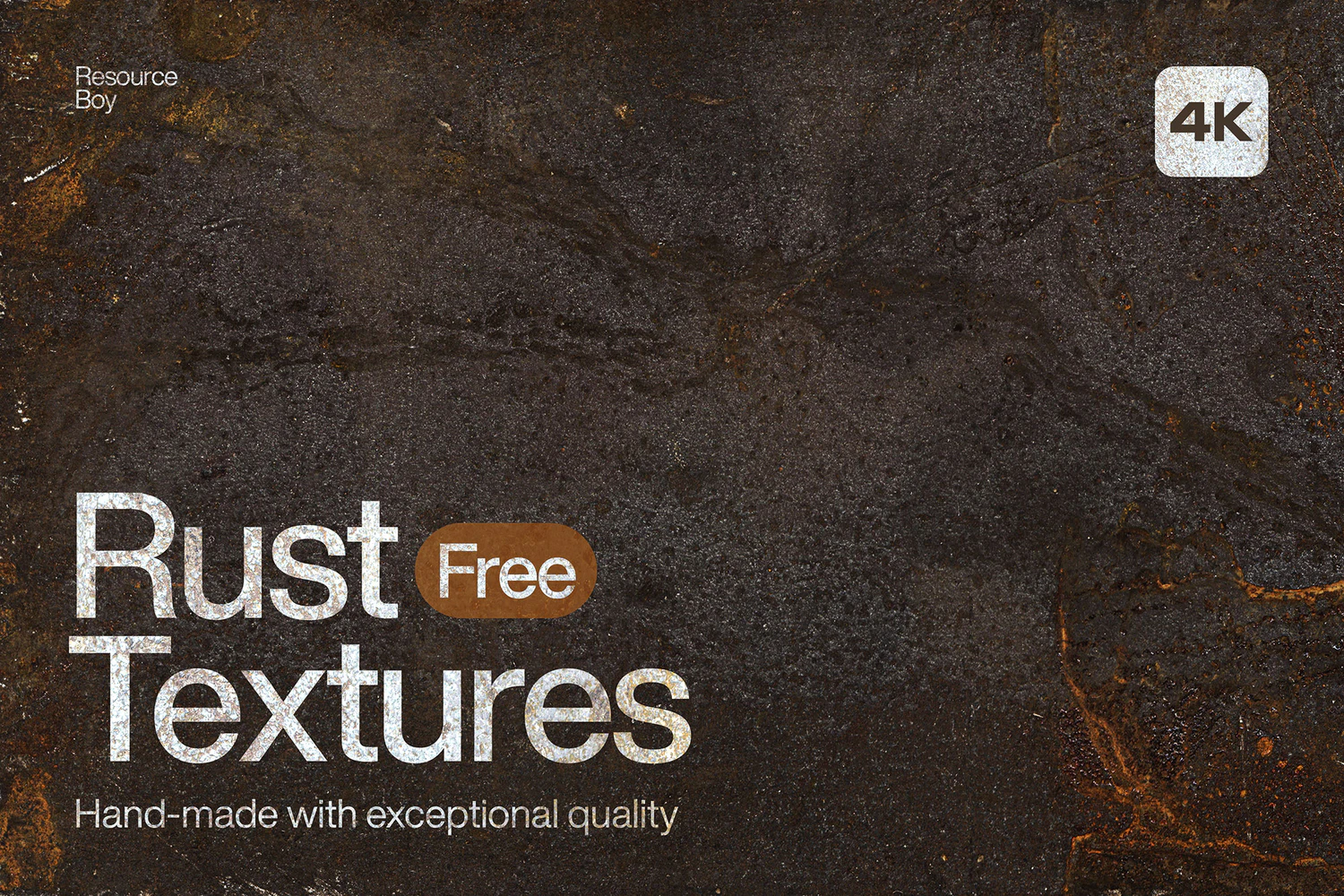 2192 50款可商用复古做旧铁质生锈污迹高清4K背景肌理设计包Resource Boy – Rust Textures