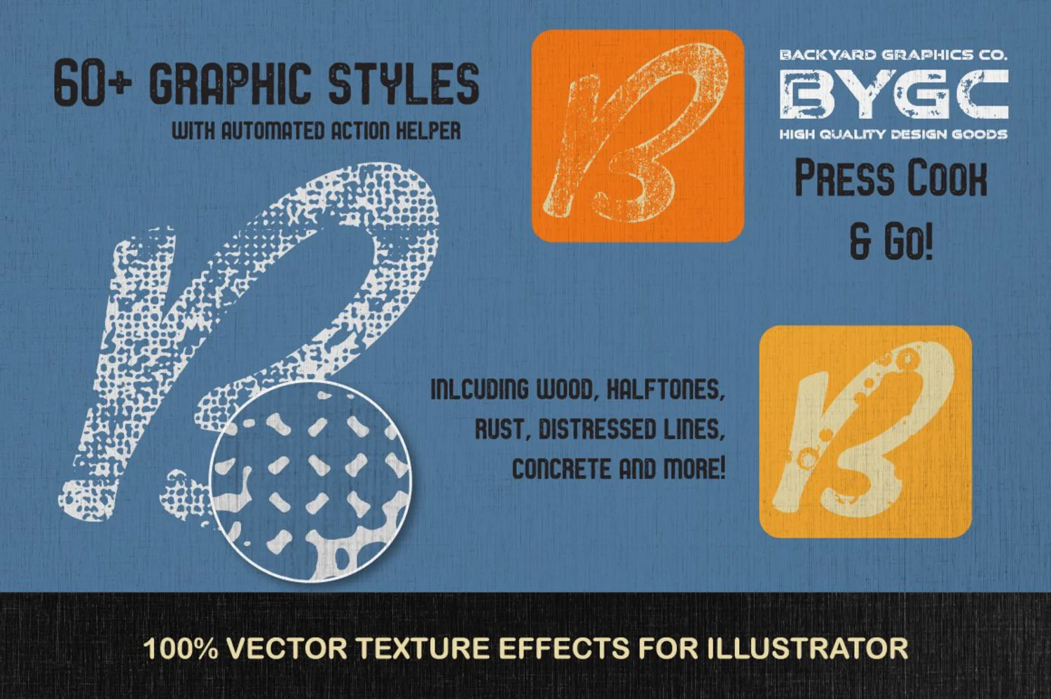 2215 4款潮流复古Illustrator矢量AI笔刷素材 Essential Illustrator Design Bundle