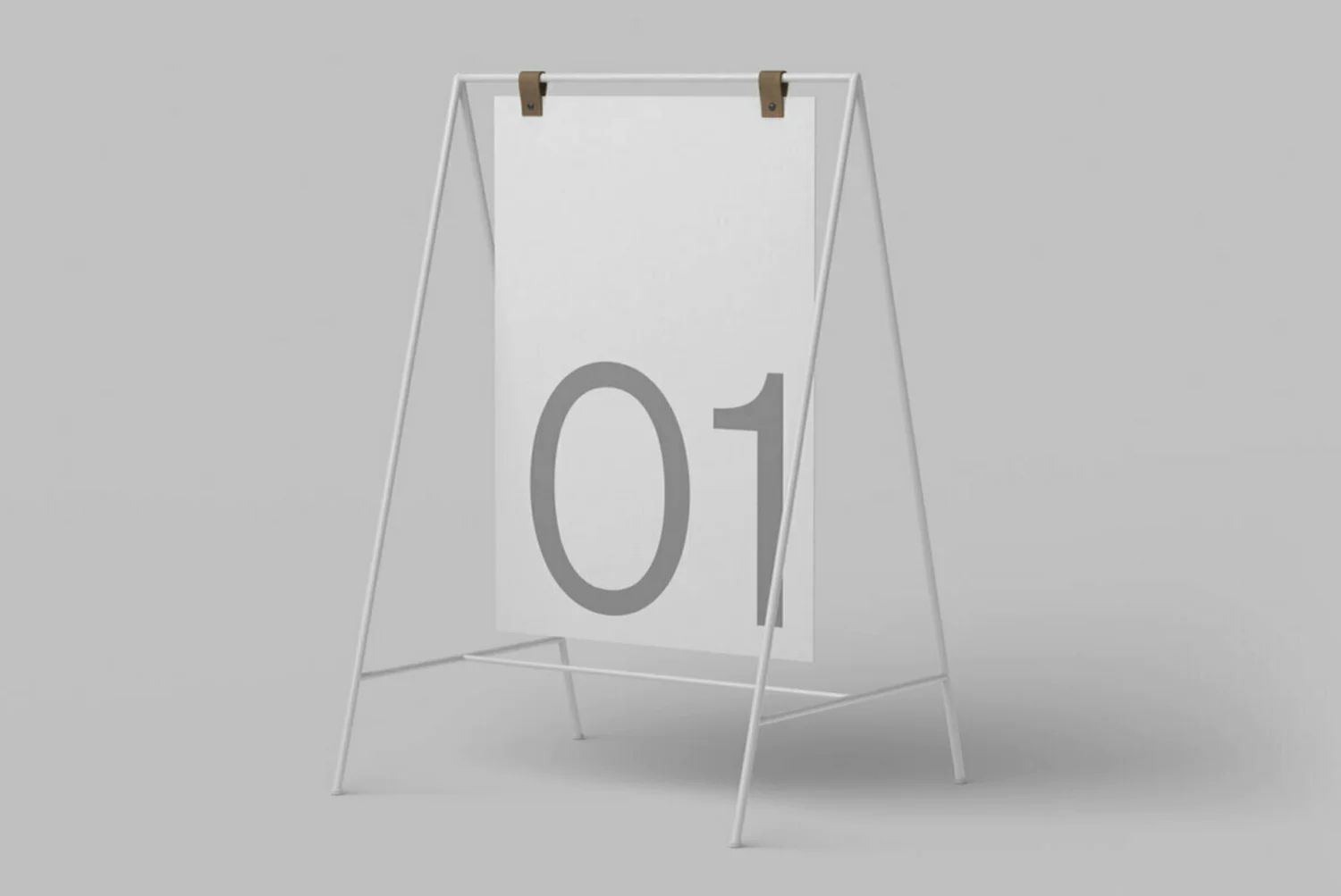 2230 路牌桌卡品牌海报展示架PS样机 A-Frame-Sign-01-Standard-Mockup-FONToMASS