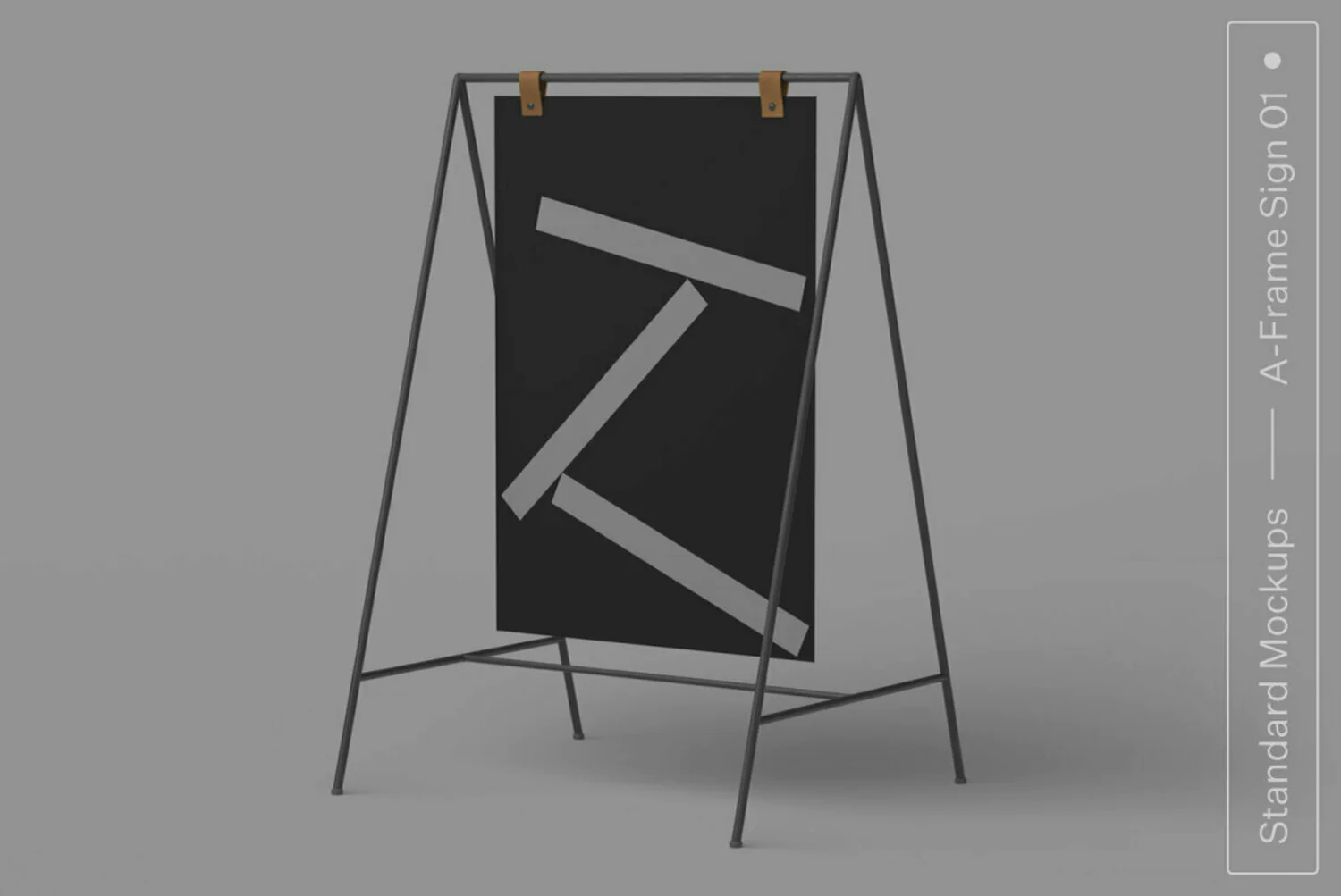 2230 路牌桌卡品牌海报展示架PS样机 A-Frame-Sign-01-Standard-Mockup-FONToMASS