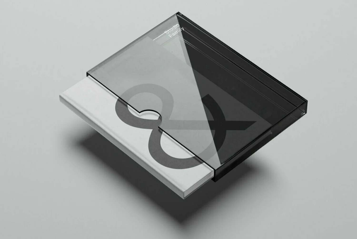 2235 透明亚克力精装布纹纸壳书记PS样机模型Book-01-Standard-Mockup-FONToMASS