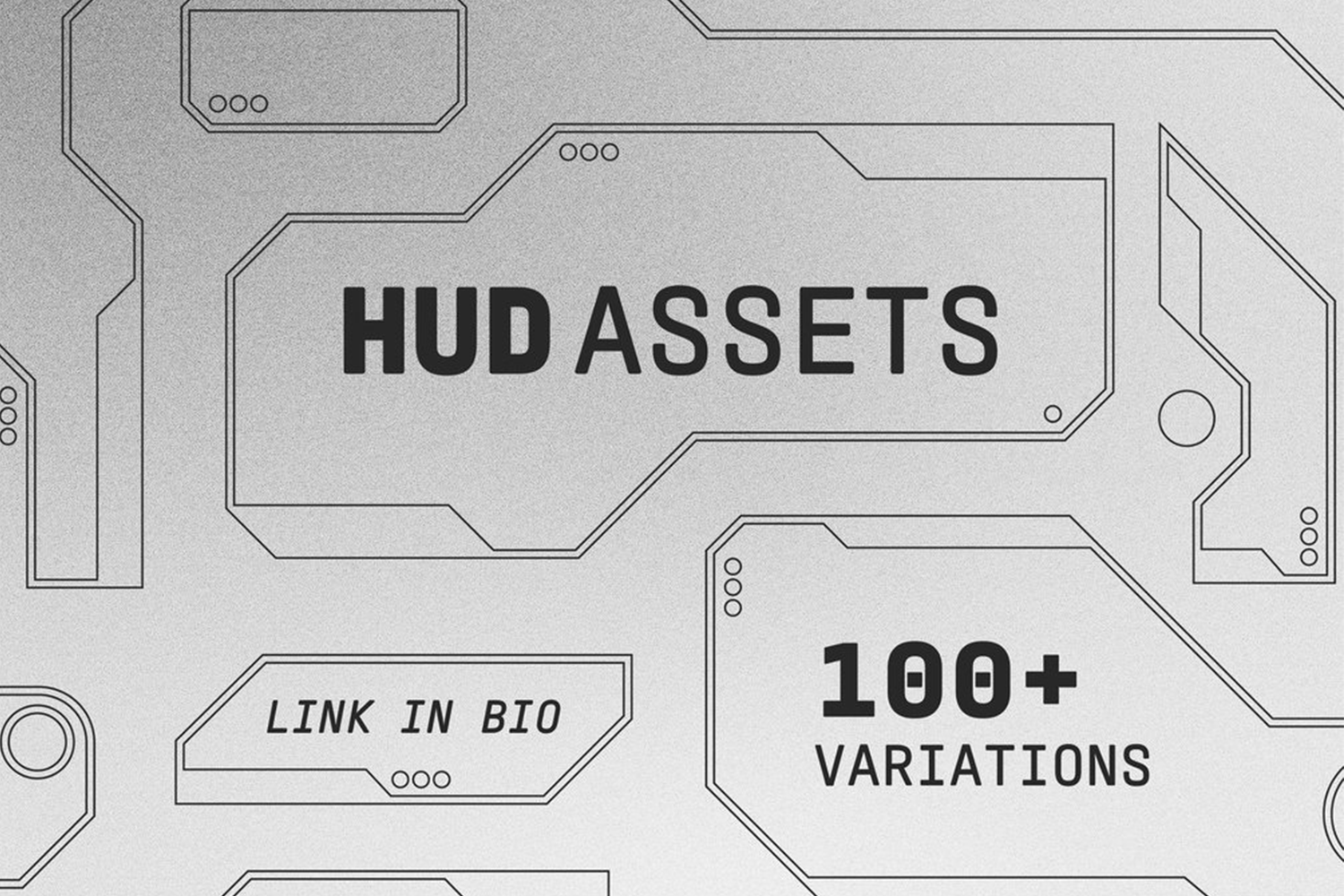 2290 未来科技赛博朋克HUD对话框AI设计素材 HUD ASSETS – Fox Rockett Studio