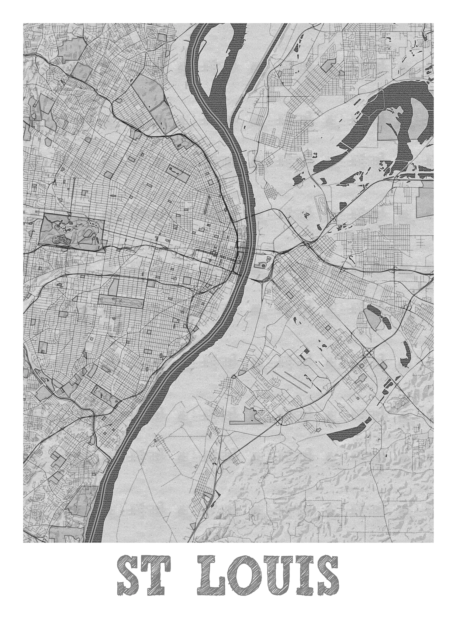 2314 100款铅笔手绘城市地图设计素材Pencil City Map Bundle