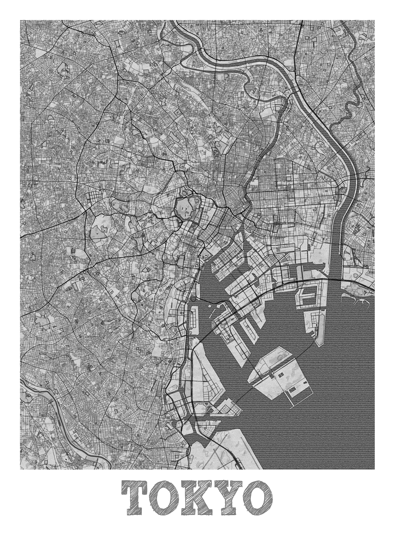 2314 100款铅笔手绘城市地图设计素材Pencil City Map Bundle