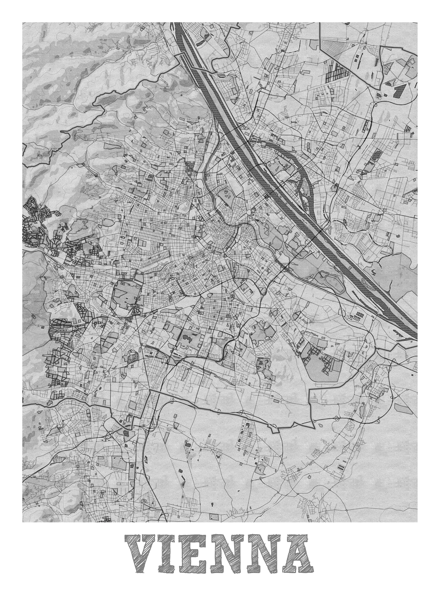 2314 100款铅笔手绘城市地图设计素材Pencil City Map Bundle