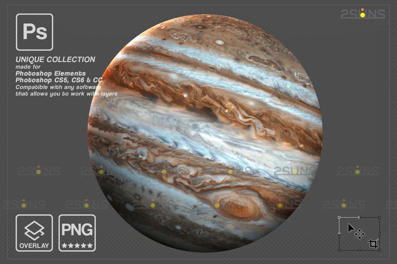 2328 11款行星宇宙太空PHOTOSHOP覆盖PNG空间剪贴画夜空 Space planets v3 photo overlays