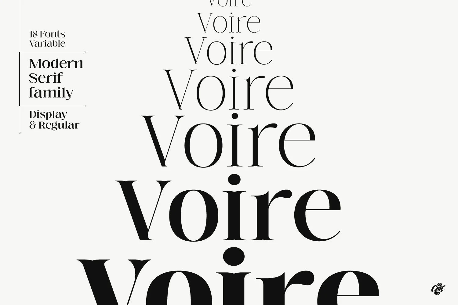 2367 现代时尚优雅俏皮衬线英文字体 Voire – Elegant Serif family