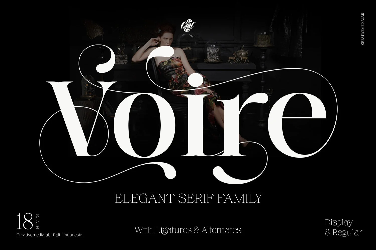 2367 现代时尚优雅俏皮衬线英文字体 Voire – Elegant Serif family