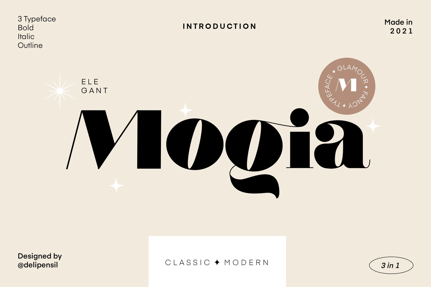 2372 潮流现代酸性逆反差海报标题Logo英文字体设计素材 Mogia – Modern Classic Typeface