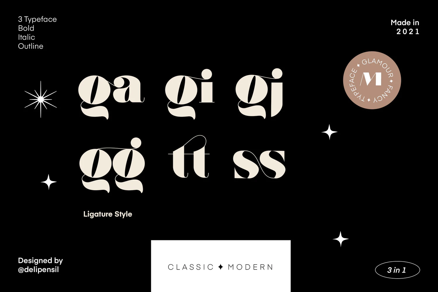 2372 潮流现代酸性逆反差海报标题Logo英文字体设计素材 Mogia – Modern Classic Typeface