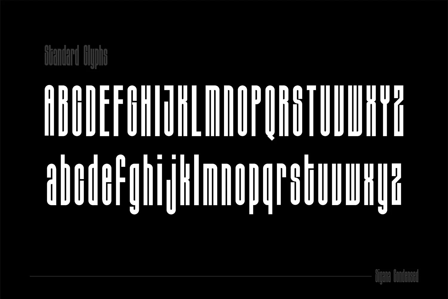 2382 现代概念显示英文超浓缩无衬线标题字体 Sigana – Modern Display Font