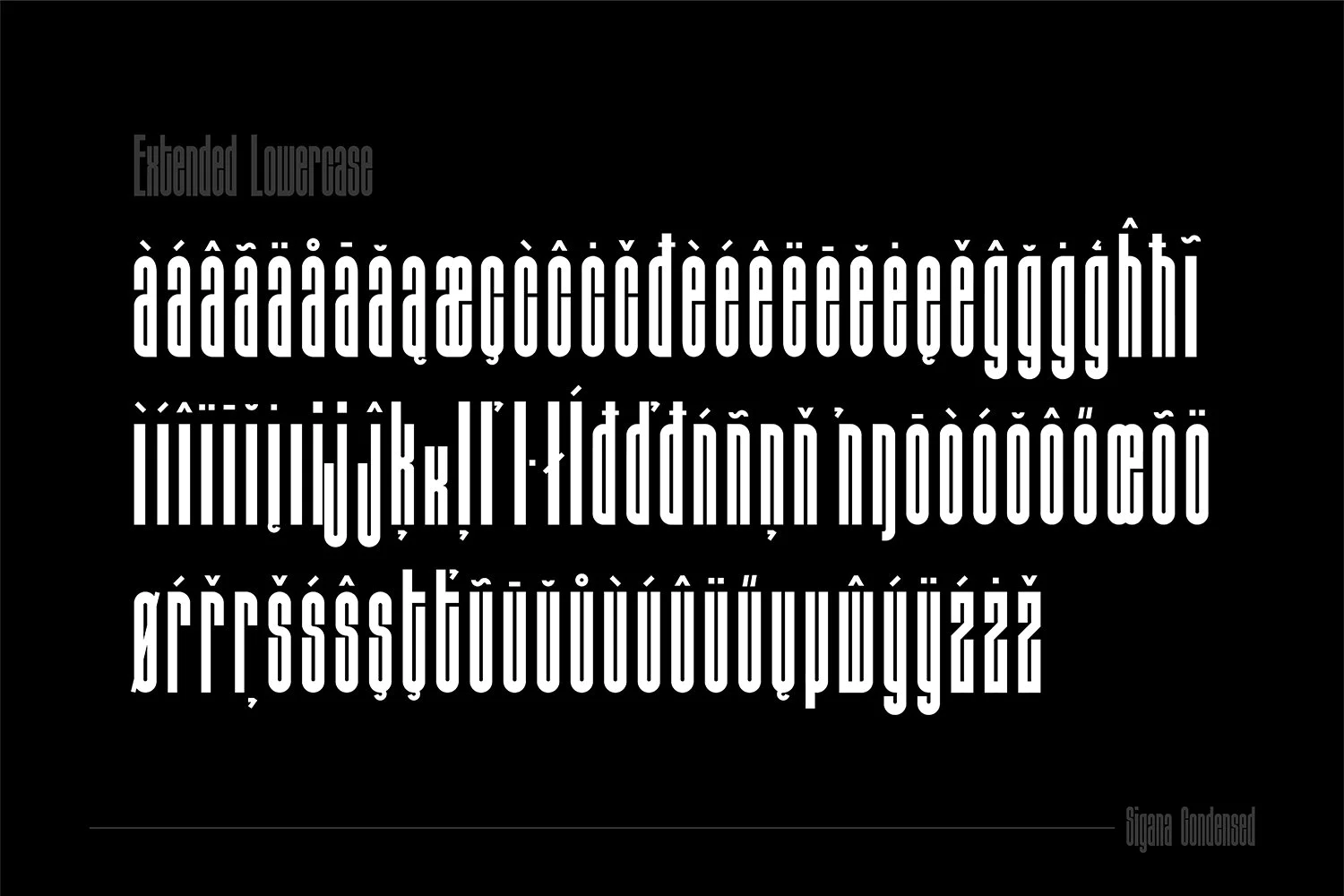 2382 现代概念显示英文超浓缩无衬线标题字体 Sigana – Modern Display Font
