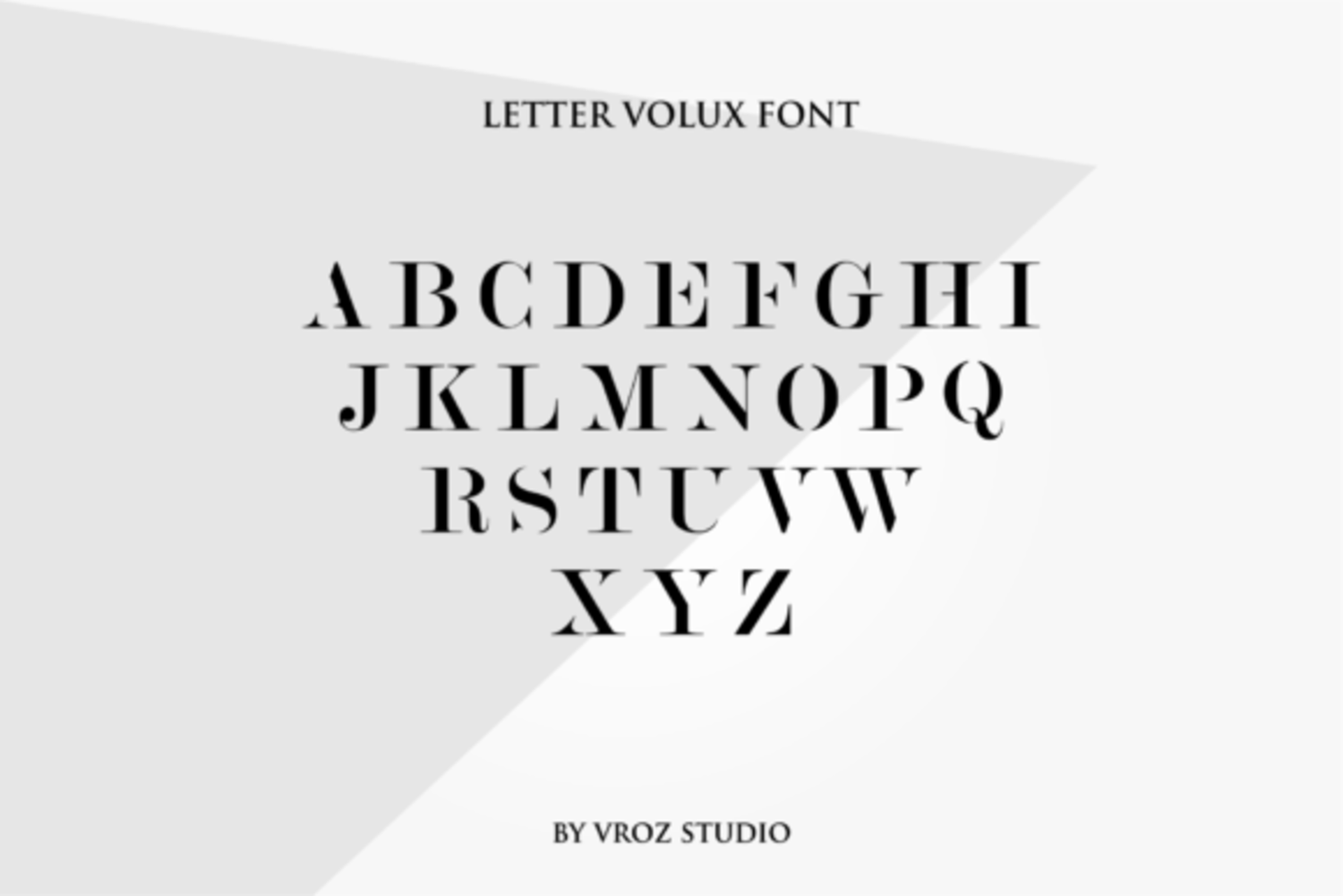 2383 时尚优雅科技感断字英文衬线字体 Volux Fuente Por Vroz Studio