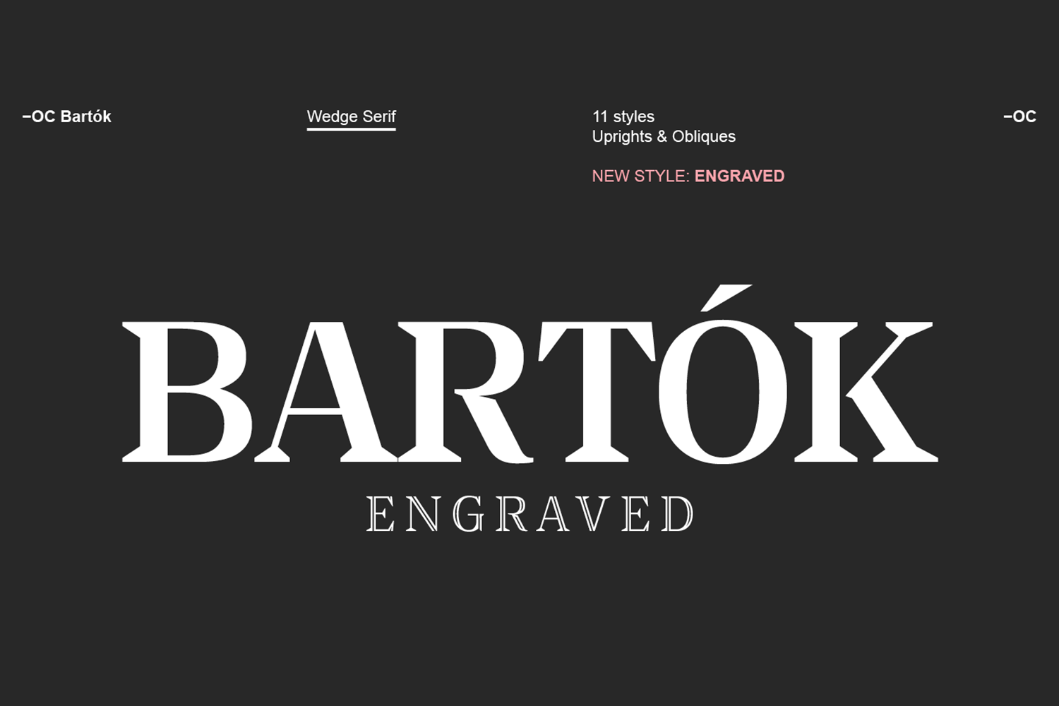 2396 复古优雅英文衬线海报设计字体 OC Bartok