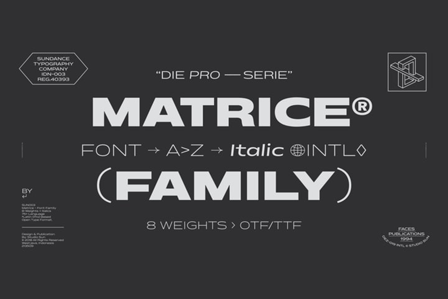 2399 现代粗体英文无衬线设计字体下载 Matrice