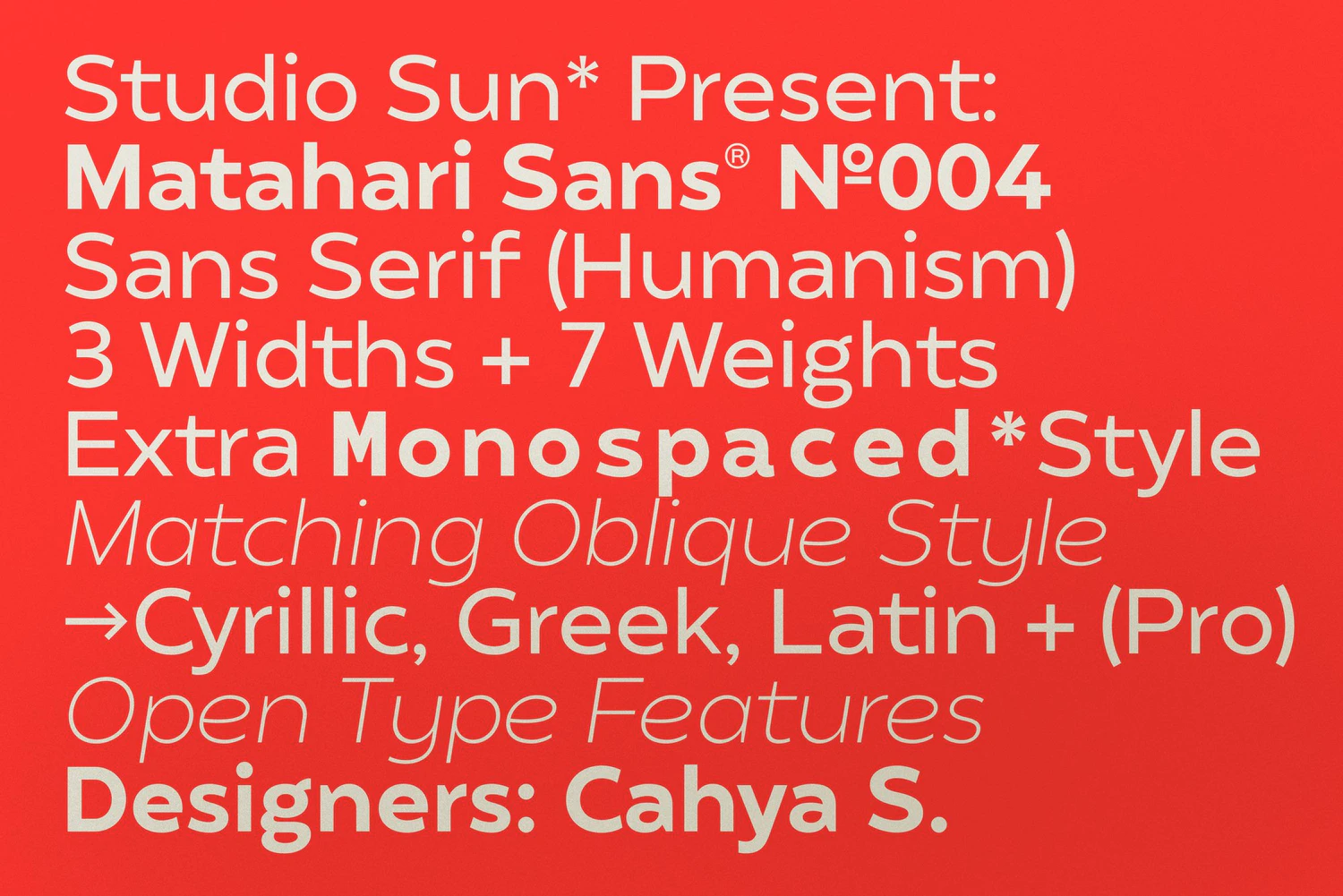 2414 Matahari简洁力量无衬线多字重英文字体Matahari Sans – Font Family _ Sans Serif Fon