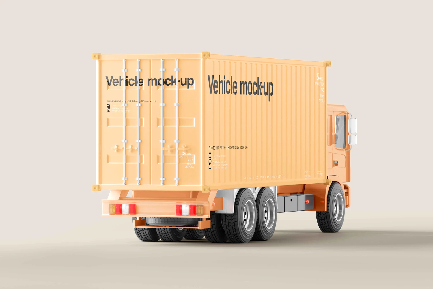 2433 5款货车集装箱冷链运输冷藏车PSD样机素材