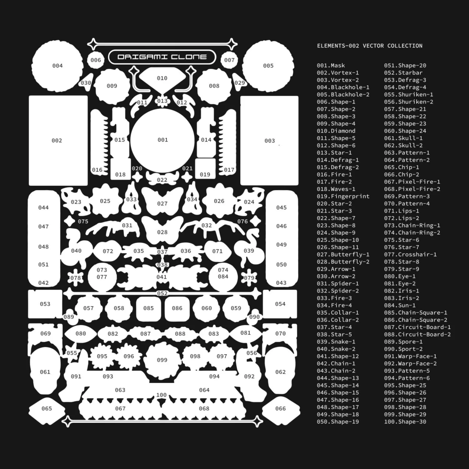 2512 100款潮流复古街头潮牌酸性抽象艺术插画图案矢量设计元素源文件 Elements 002