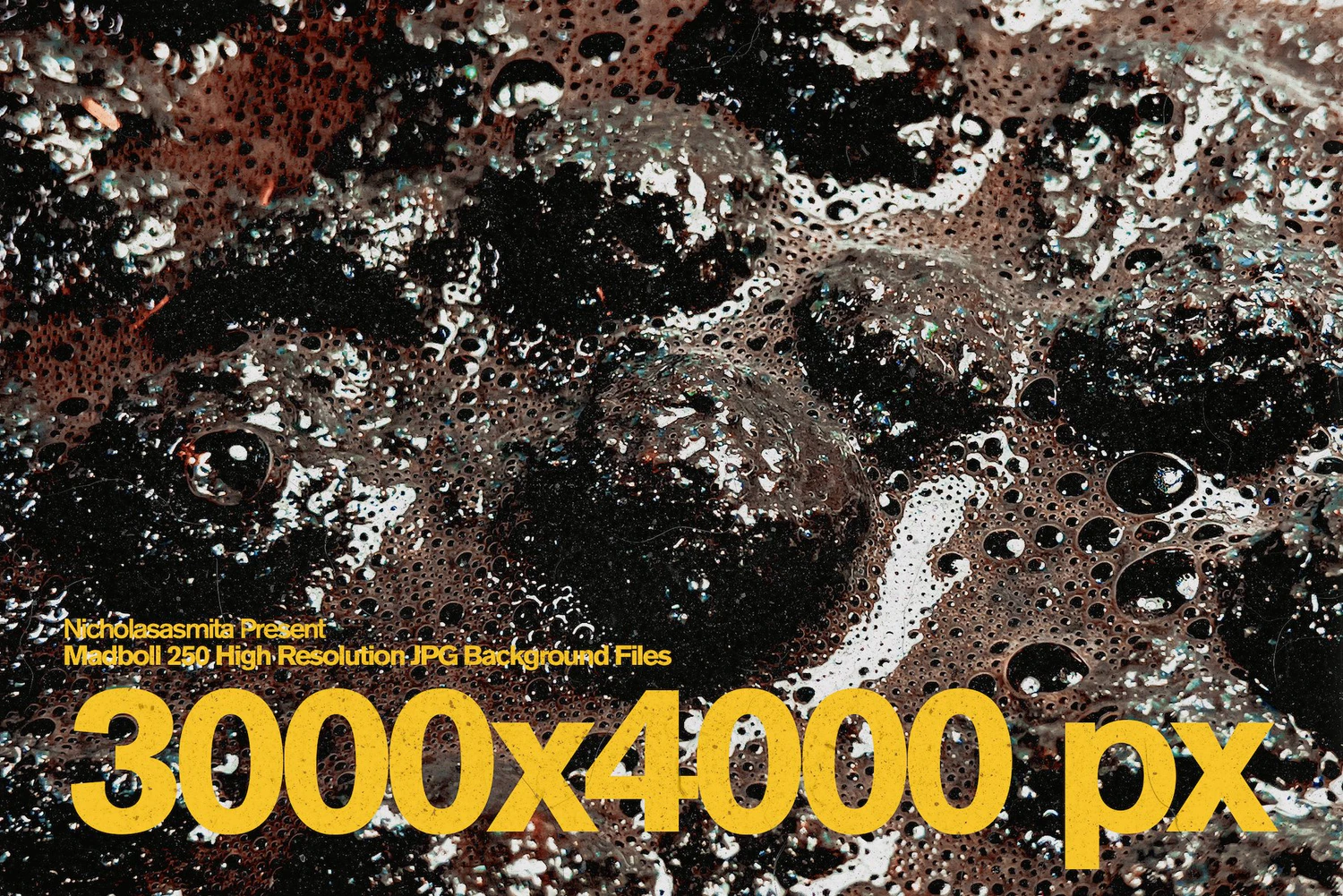 2521 250款真实高质量脏泥浆气泡化学液体天然纹理背景设计包Madboll 250 High Res JPG background
