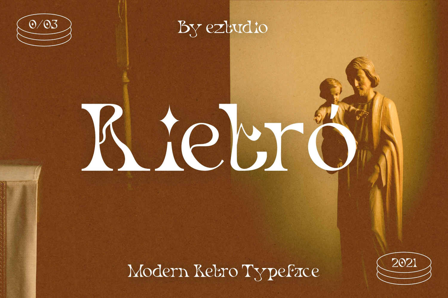 2582 Rietro潮流复古酸性逆反差潮牌logo标识海报标题排版装饰英文字体 Modern Retro Font – Rietro