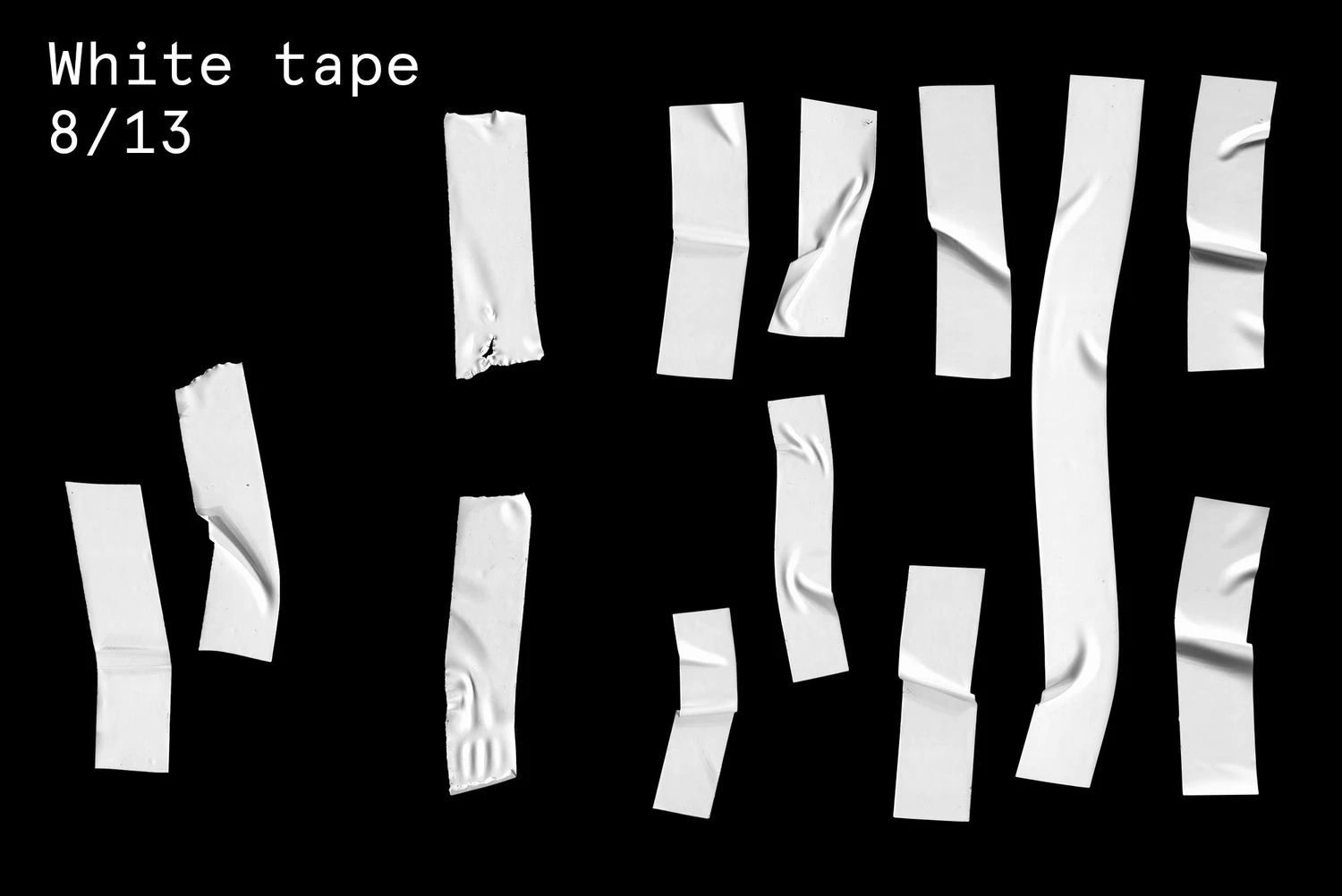 2642 炫酷褶皱胶带贴纸背景图片PS设计素材 Tape Adhesive Mockup