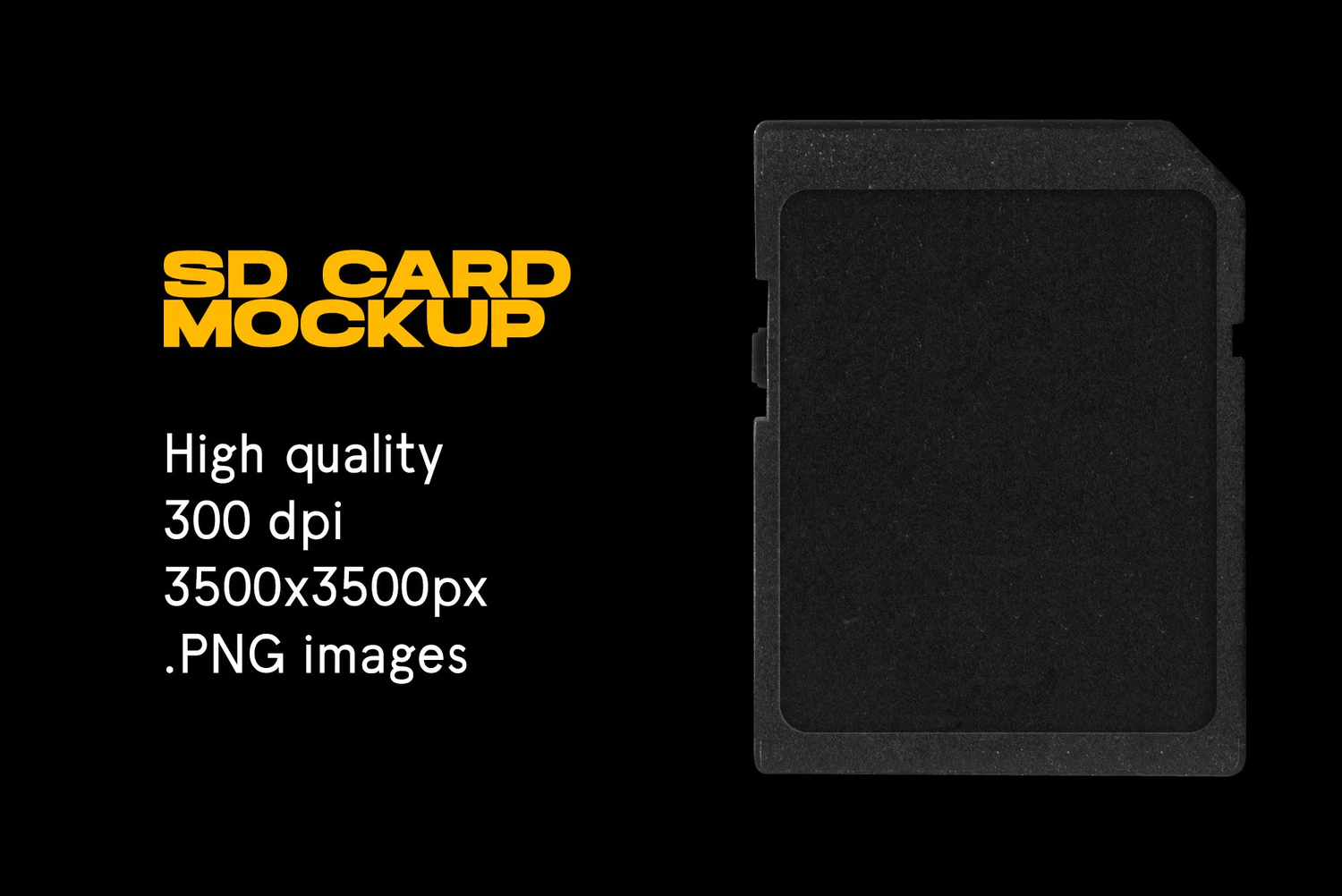 2647 电子品牌设计内存卡SD卡展示高清PNG模型 SD Memory Card Mockup