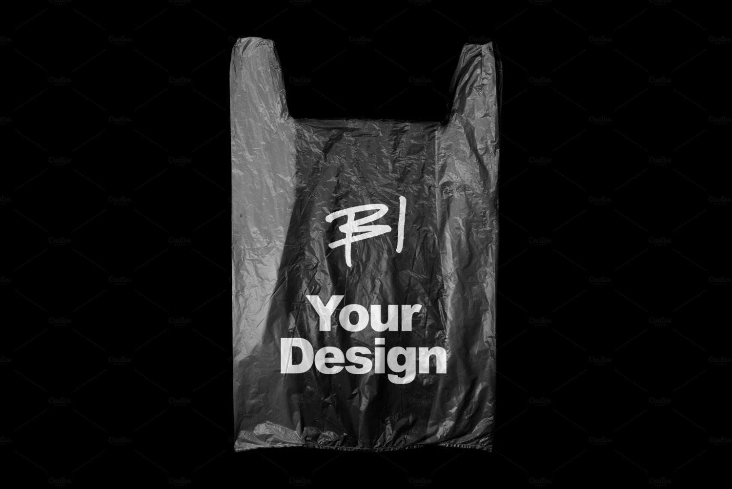 2648 环保塑料购物纸袋垃圾袋包装设计贴图样机PSD模型 Plastic Shopping Bag Mockup