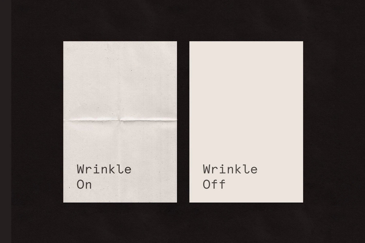 2661 30款复古做旧褶皱折痕海报单页设计作品贴图ps样机素材国外设计模板 Wrinkle – Fold Paper Mockup