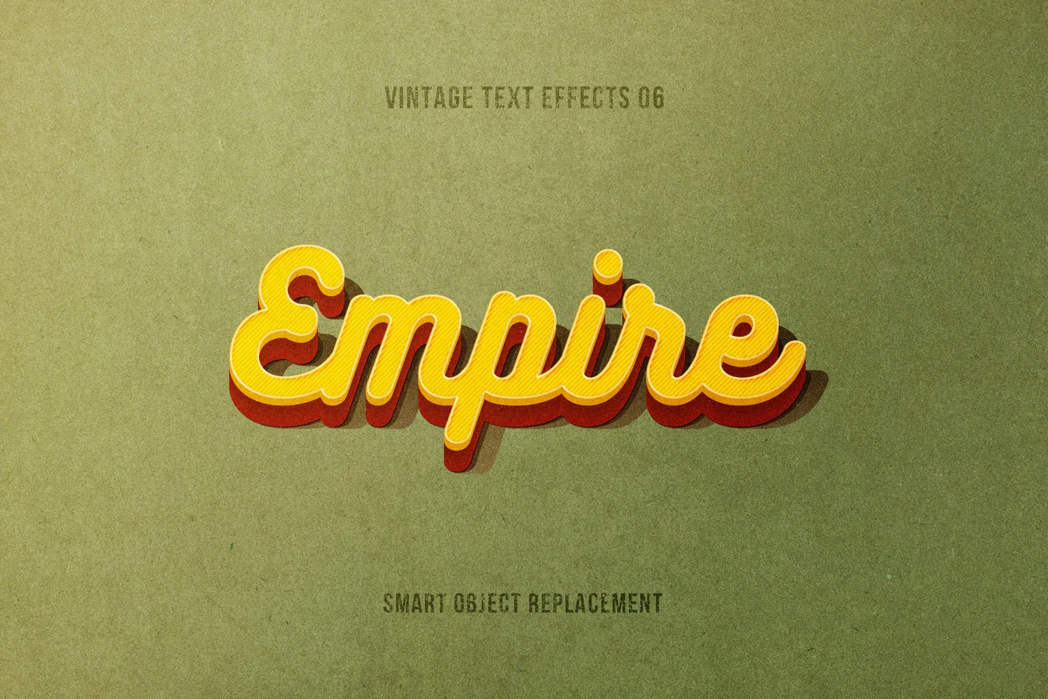 2675 10款复古文本文字立体效果PS样式素材包 Retrica Vintage Text Effects Pack