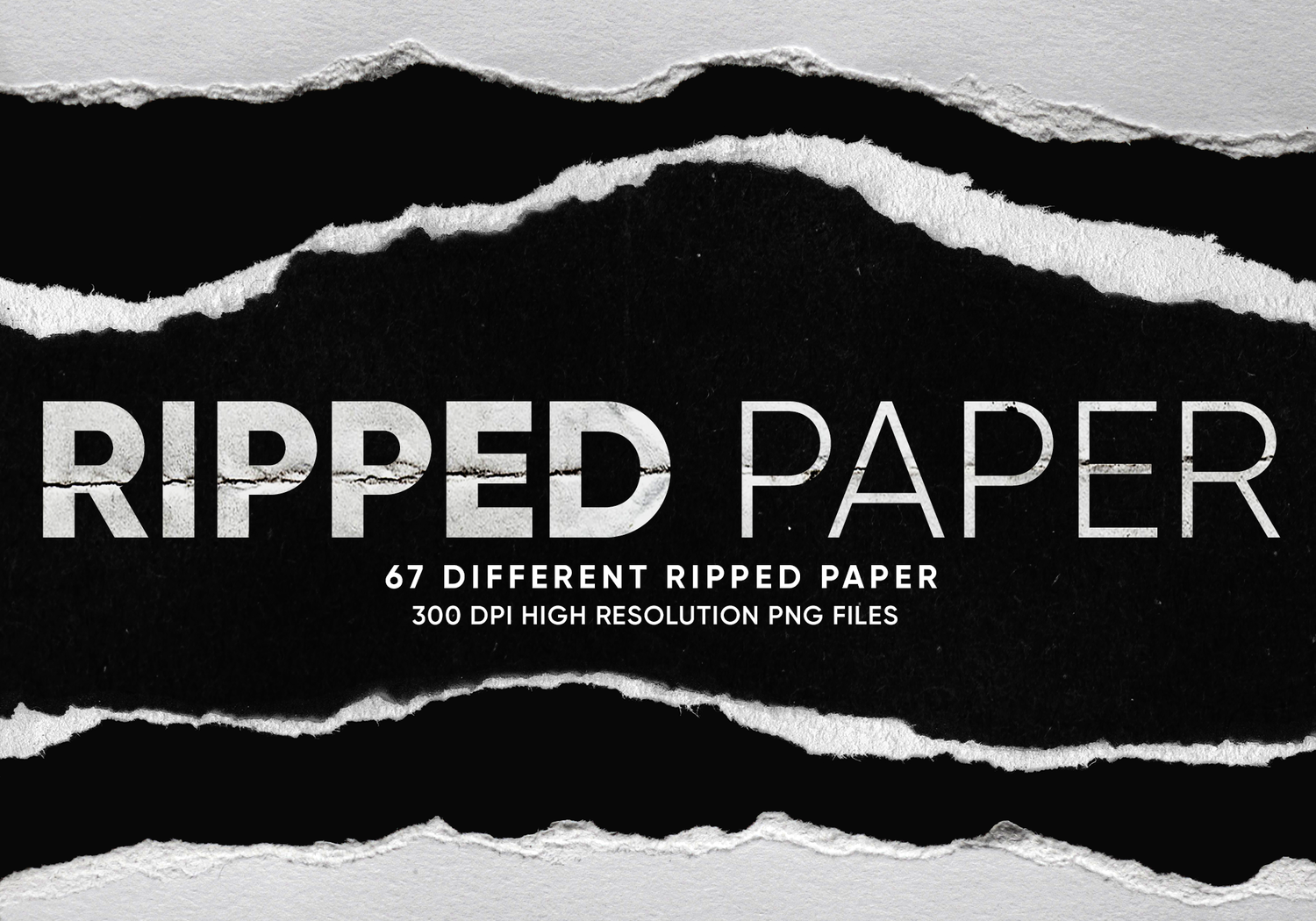 2707 潮流撕纸PNG高清免抠素材包 JORGE SALAZARES – Ripped Paper