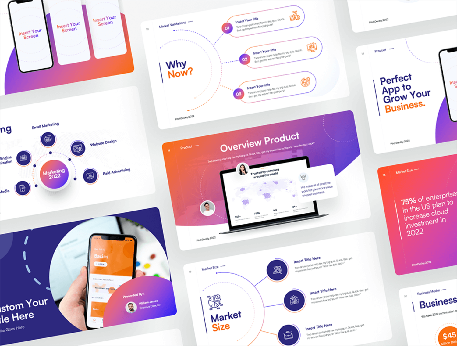 2770 精美的Pitch Deck商业计划书演示keynote模板(带动画)Deckly – Pitch Deck Keynote Presentation Template-GOOODME果觅网