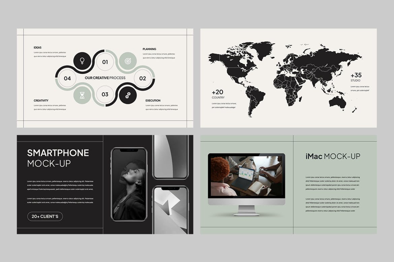 2775 极简的商业投资创业项目宣传介绍Keynote多用途模板 Portfolio Keynote Template-GOOODME果觅网