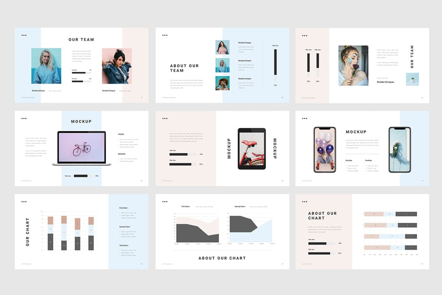 2779 清爽自然的公司介绍ppt&keynote演示文稿模板 Pastive – Minimal Presentation Template-GOOODME果觅网