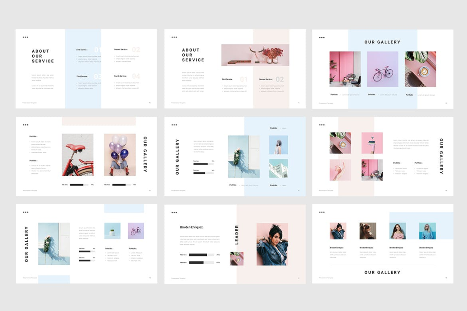 2779 清爽自然的公司介绍ppt&keynote演示文稿模板 Pastive – Minimal Presentation Template-GOOODME果觅网
