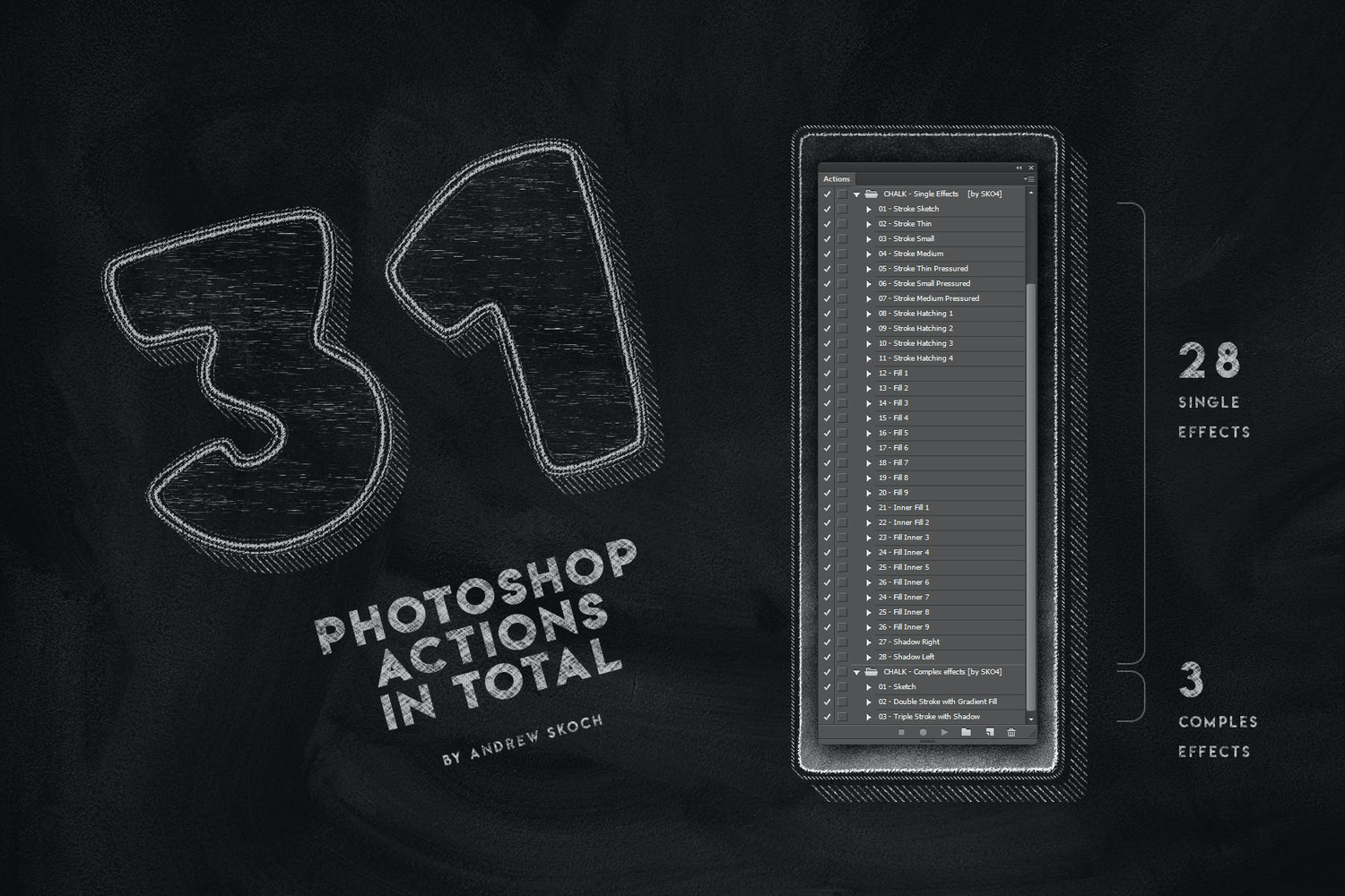 2837 粉笔字特效一键生成PS样机 Kreide-Schriftzug – Photoshop Action-果觅网GOOODME.COM