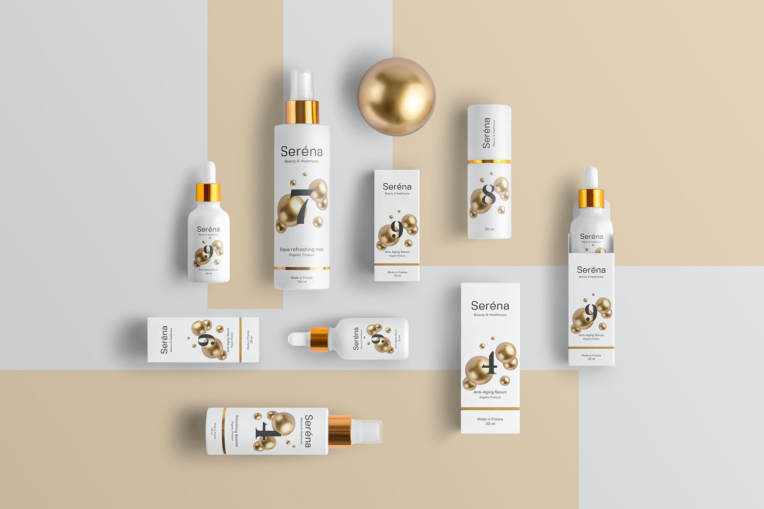 2840 高级护肤品化妆品套装包装PS场景样机Serena – Cosmetics Branding Mockups-果觅网GOOODME.COM