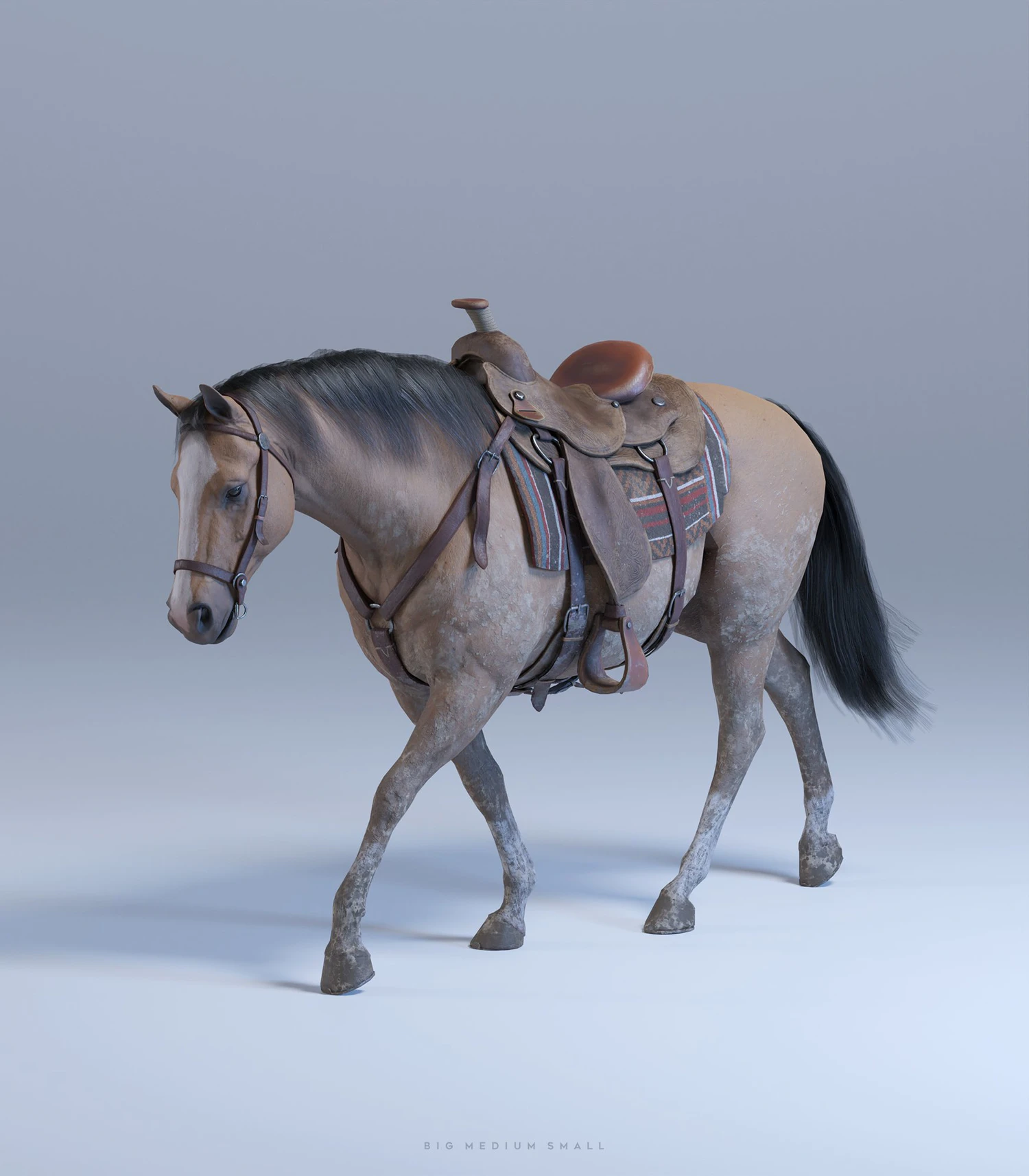 2875 3D模型狂野西部系列牛仔角色武器马匹建筑物道具Blend OBJ FBX -Wild West Collection BUNDLE-果觅网GOOODME.COM