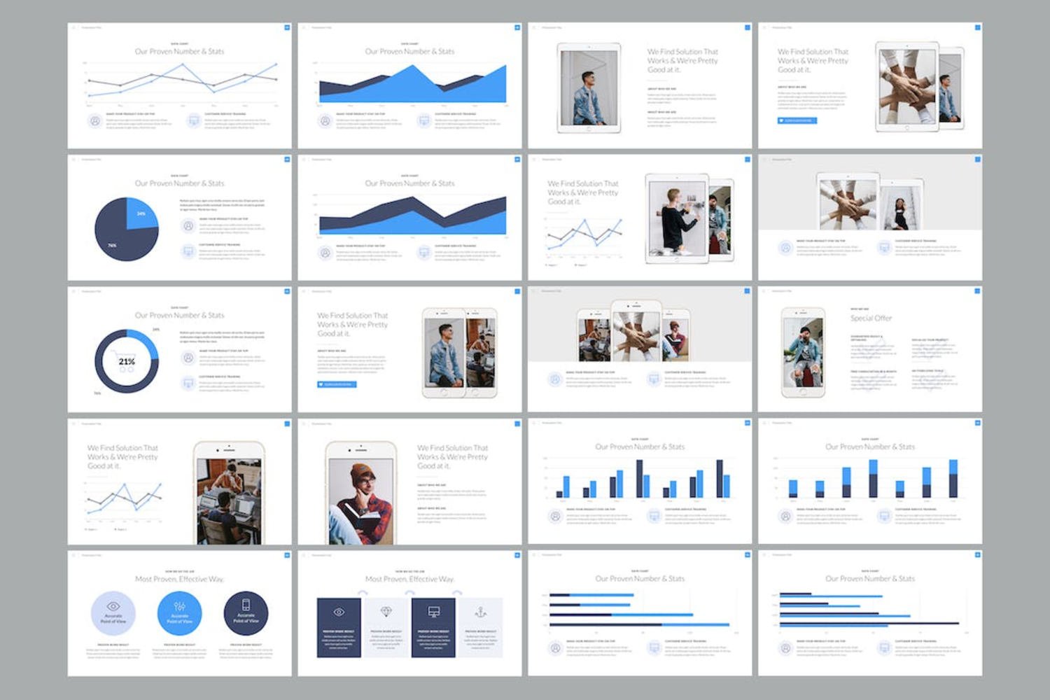 2931 时尚简洁商务数据可视化keynote模版 Core Slides – Simple Presentation Template