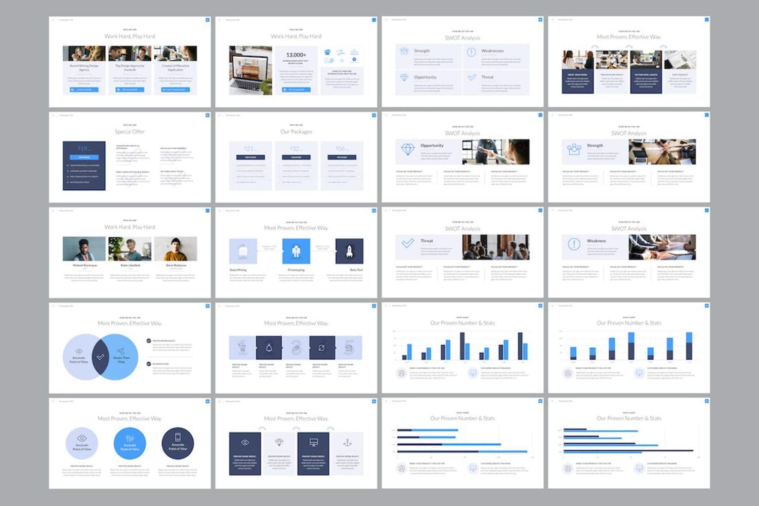 2931 时尚简洁商务数据可视化keynote模版 Core Slides – Simple Presentation Template