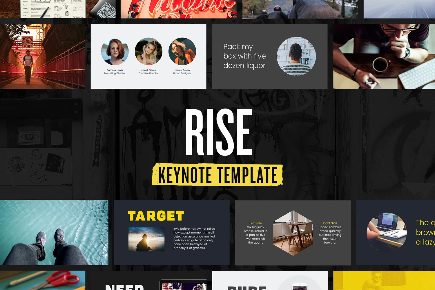 2934 摄影师个人作品集主题展示keynote模板Rise — Keynote Presentation Template