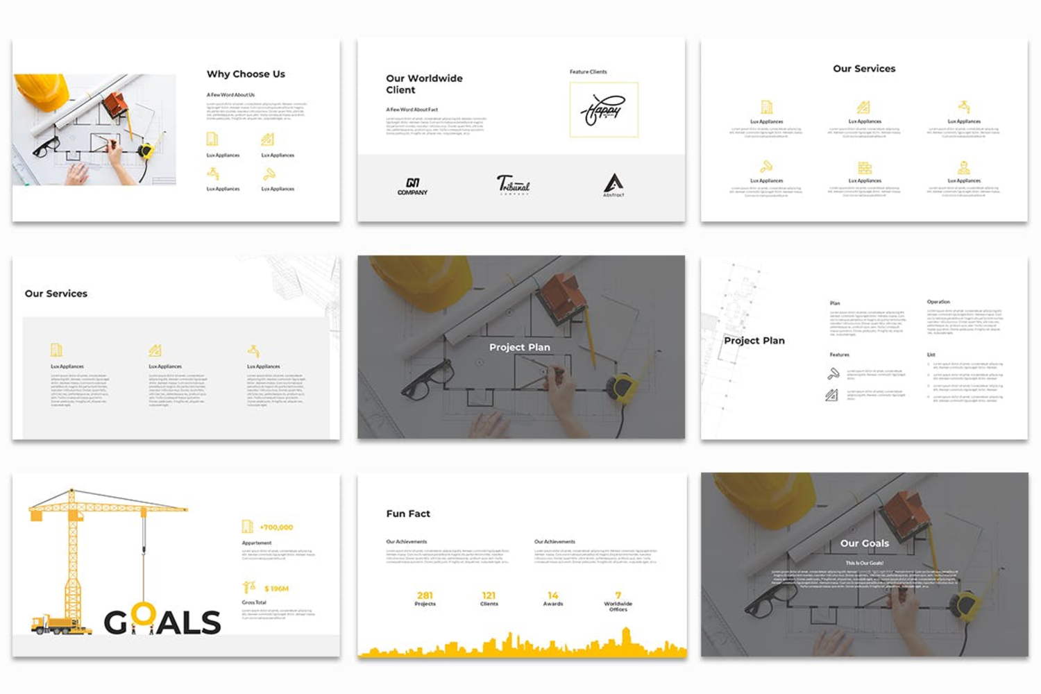 2941 建筑设计项目作品集主题演示keynote模版Calyx Construction Keynote Template
