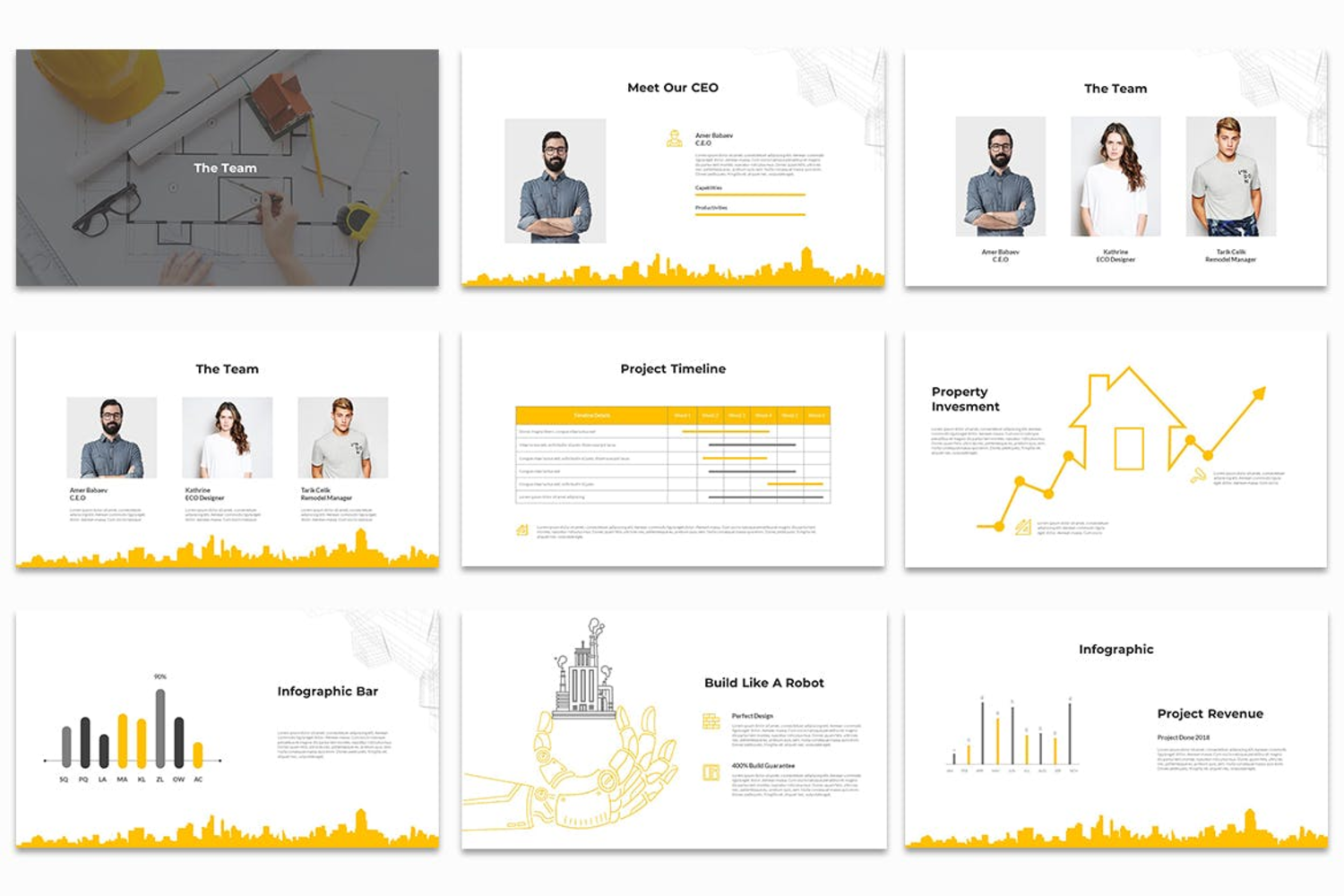 2941 建筑设计项目作品集主题演示keynote模版Calyx Construction Keynote Template