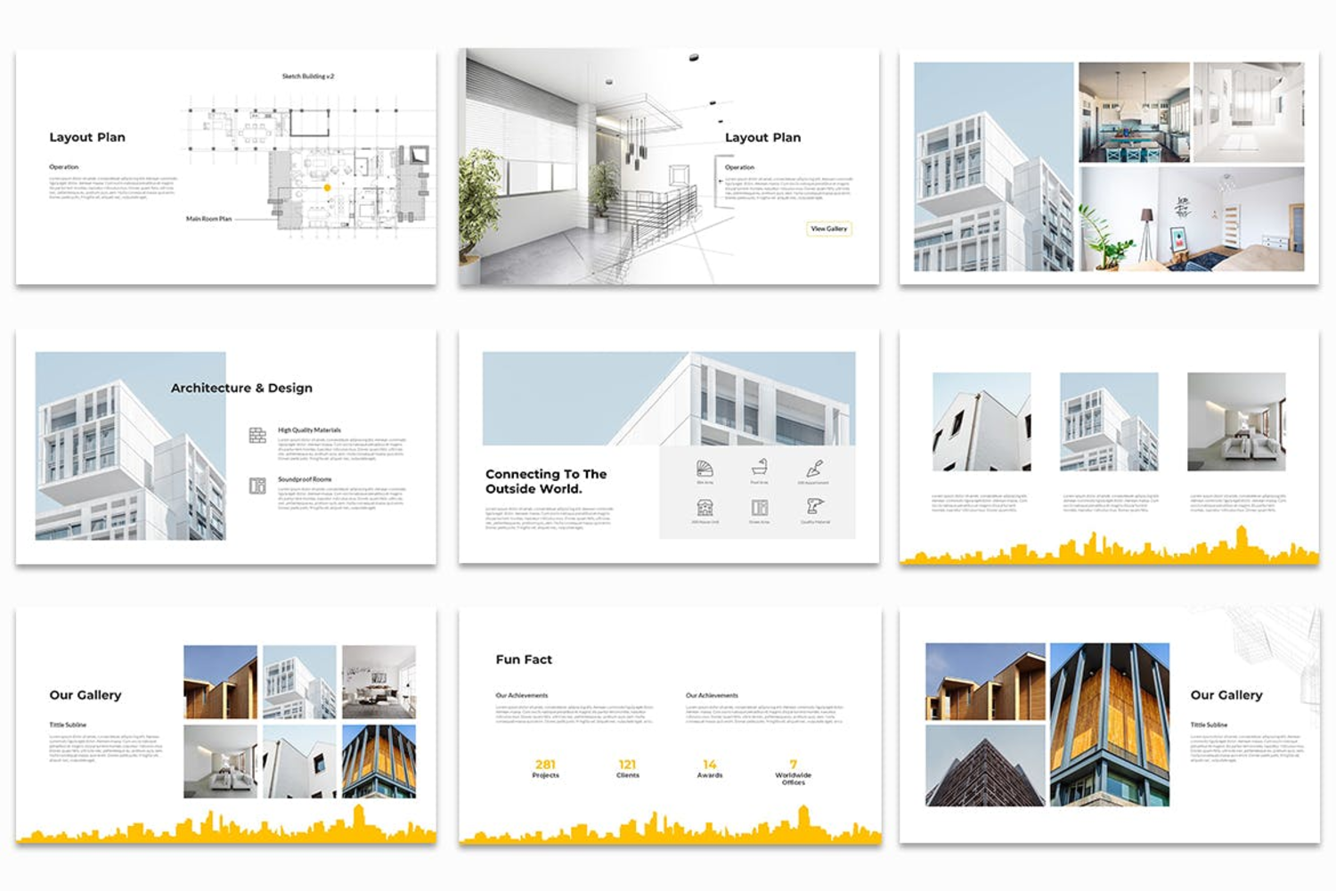 2941 建筑设计项目作品集主题演示keynote模版Calyx Construction Keynote Template